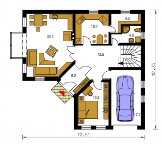 Floor plan of ground floor - PREMIER 140